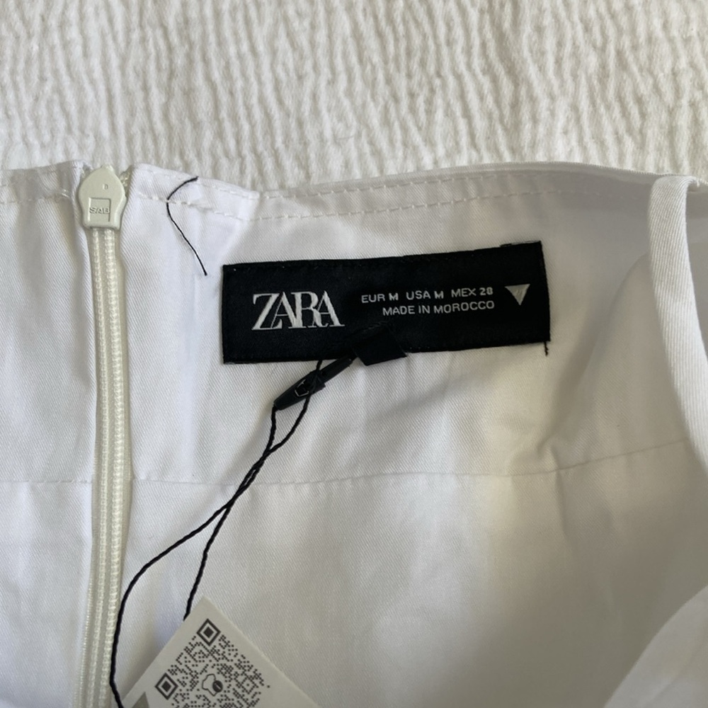 Zara White Spaghetti Strap Sundress for Weddings - Picture 4 of 4